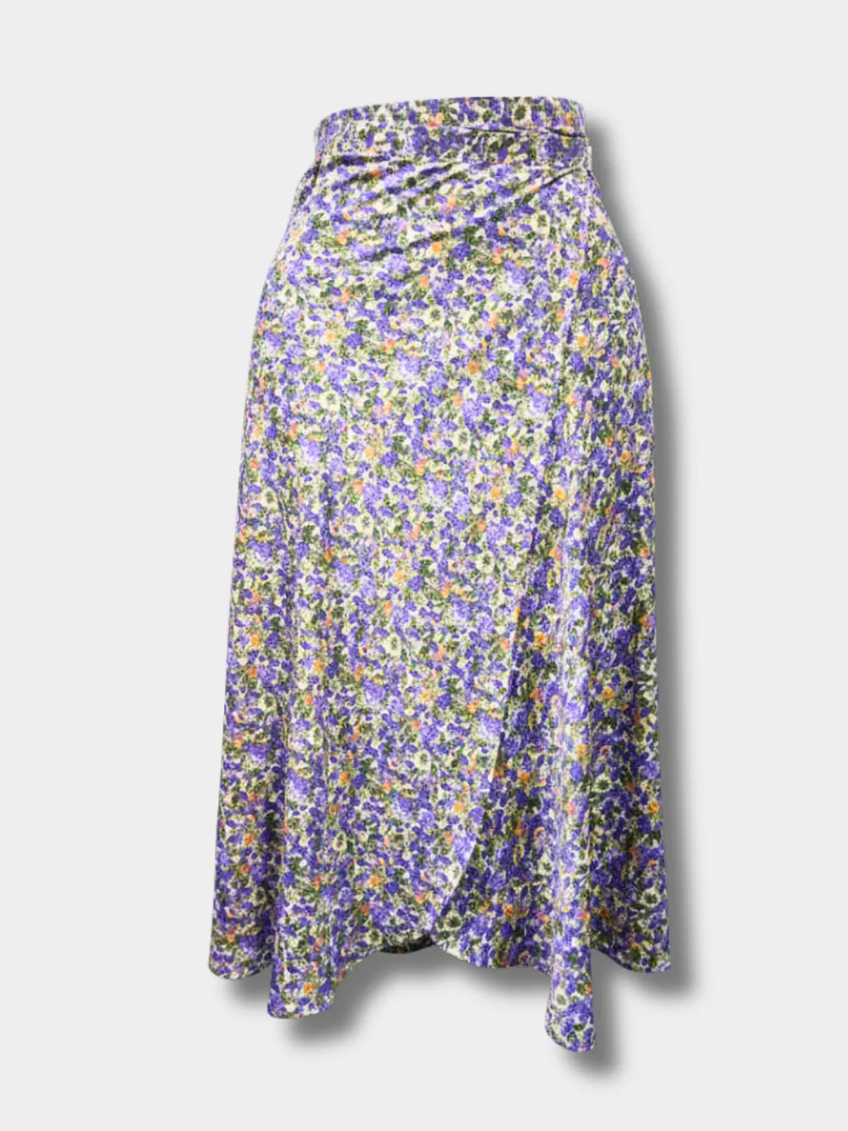 Violet Bloom Wrap Skirt - Cotton Bottoms available at theGirlyZone Kampala